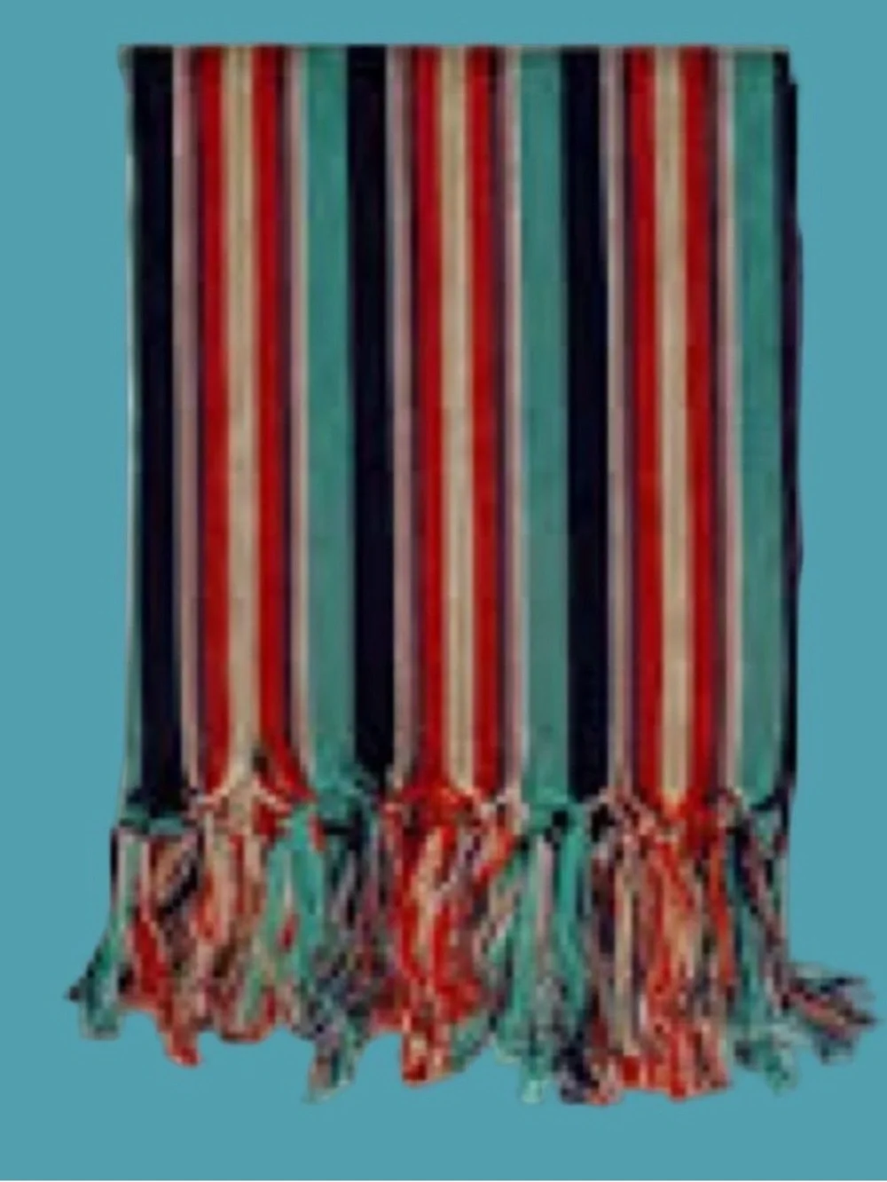 Striped Multicolor Woven Towel New With Tags 2 Side Beach Towel Travel Towel